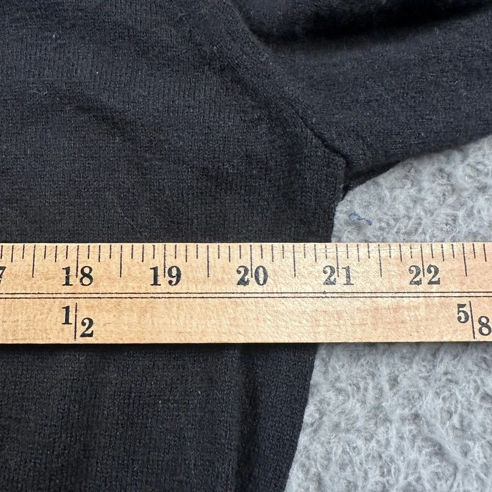 AllSaints Mens Kilburn Zip Funnel Neck‎ Black Wool Blend Pullover Sweater Large